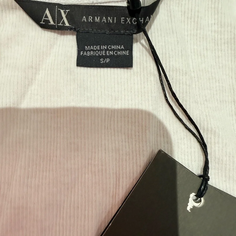 Armani Exchange White Sequin Tank Top, Size M - Picture 5 of 6